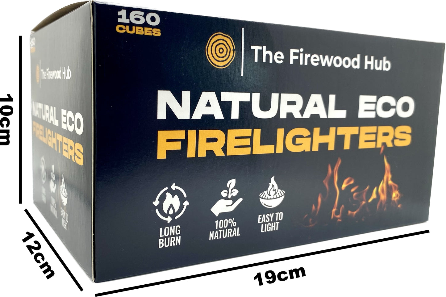 Natural Cube Firelighters (160 Pack)