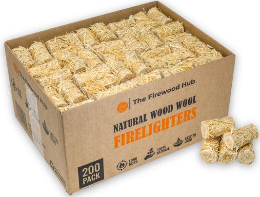 Natural Eco Wood Wool Firelighter (200 pack)