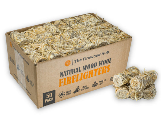 Natural Eco Wood Wool Firelighter (50 pack)