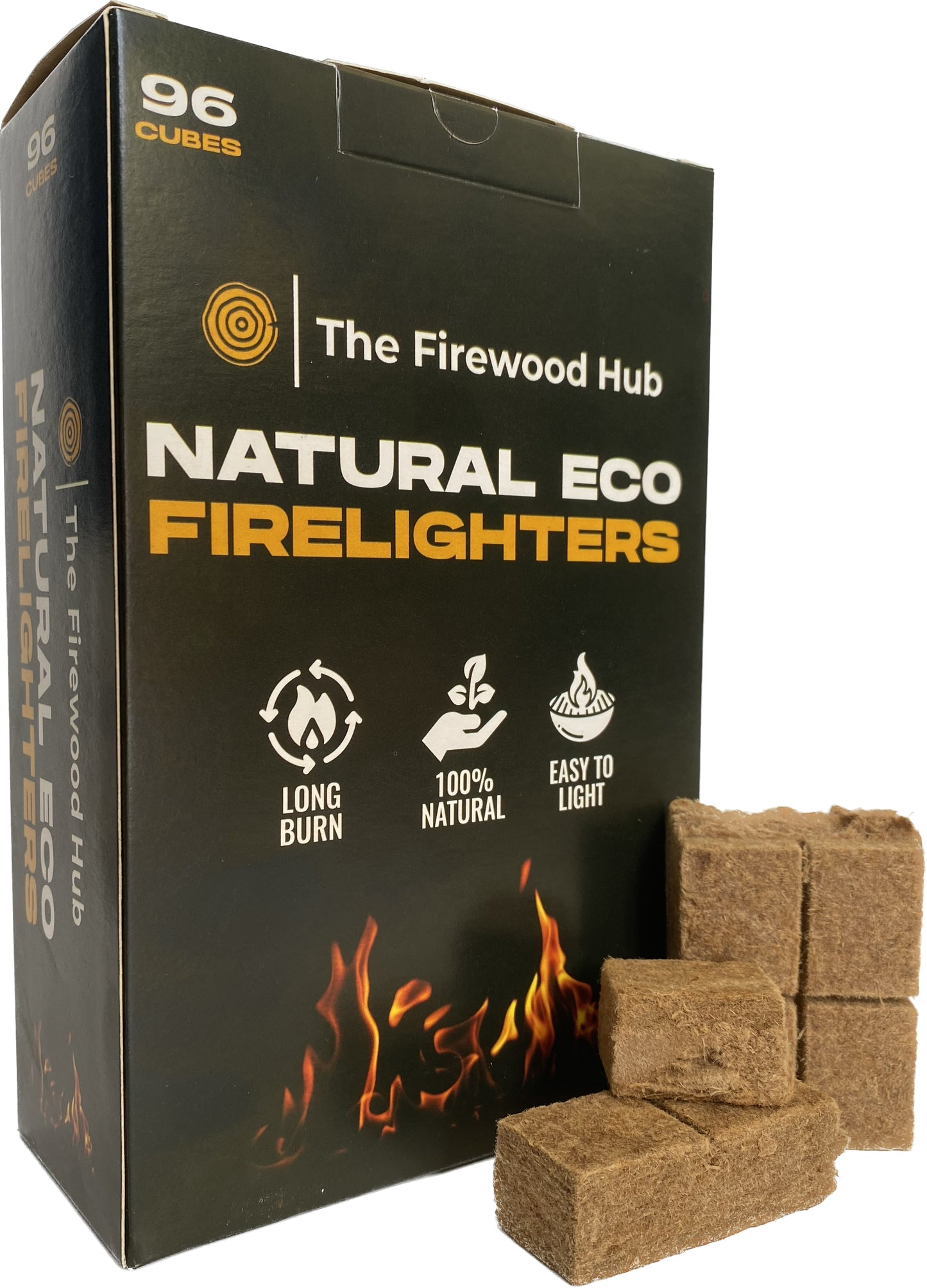 Natural Cube Firelighters (96 Pack)