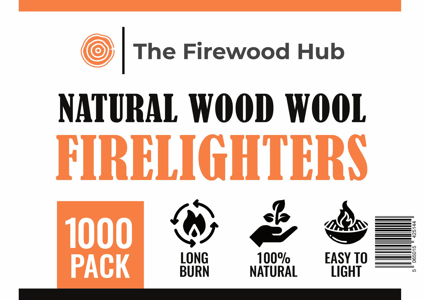 Natural Eco Wood Wool Firelighters (1000 pack)