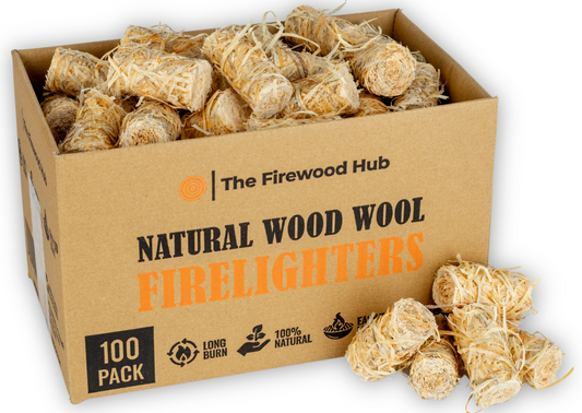 Natural Eco Wood Wool Firelighter (100 pack)