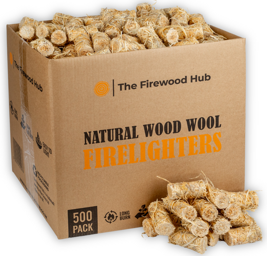 Natural Eco Wood Wool Firelighters (500 pack)